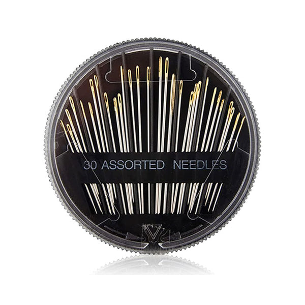 סט  30 מחטים לתפירה בקופסה מסתובבת
