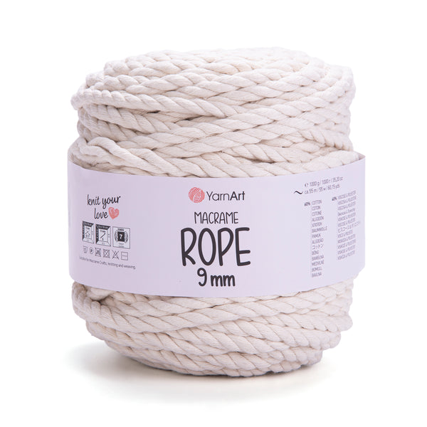חוט מקרמה עבה 9 מ״מ MACRAME ROPE 9 mm