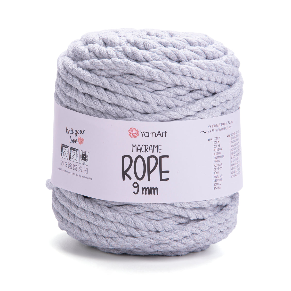 חוט מקרמה עבה 9 מ״מ MACRAME ROPE 9 mm