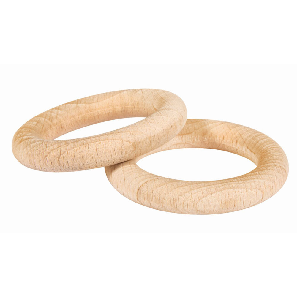 זוג טבעות עץ 7 ס״מ ליצירה ומלאכת יד
