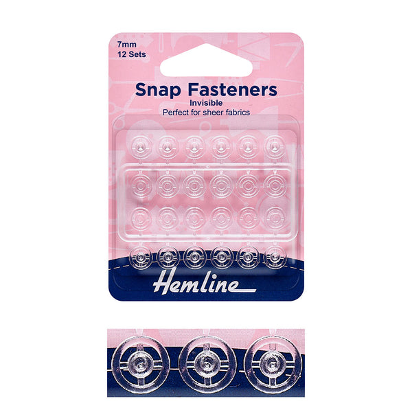 לחצניות תפירה פלסטיק שקופות 7 מ״מ