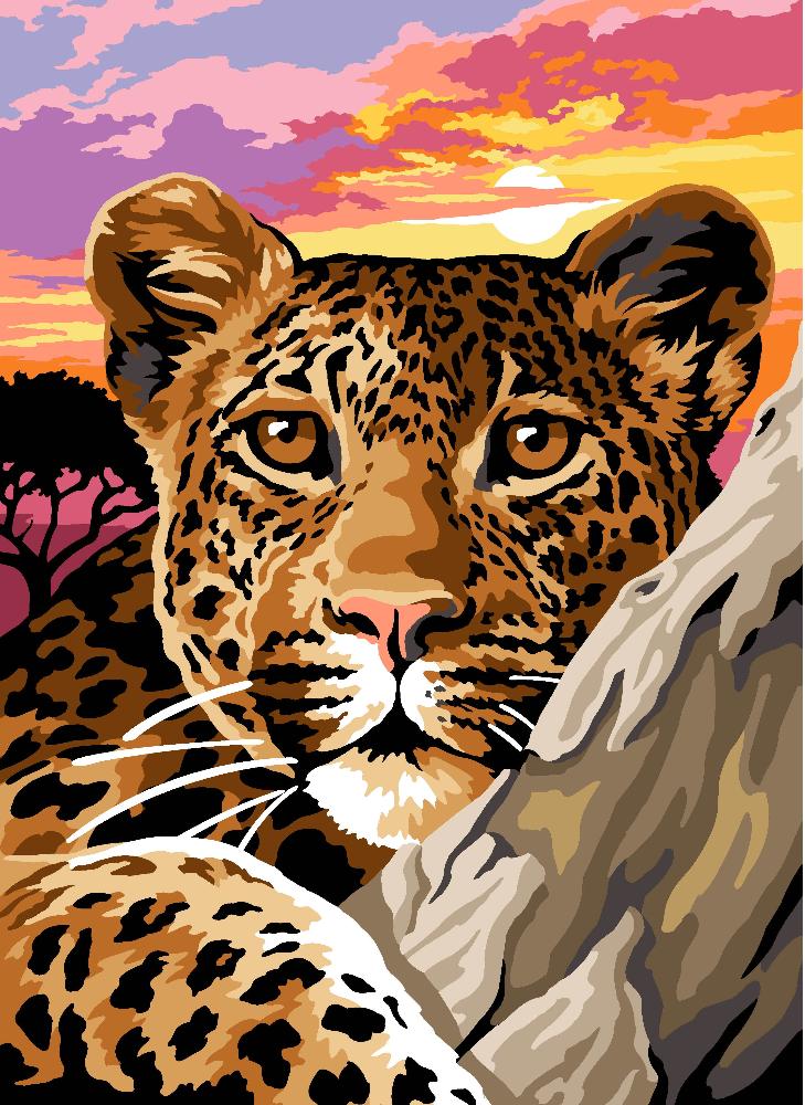 בד קנבס לרקמה עם ציור מודפס בגודל 45X60 ס״מ 929.733