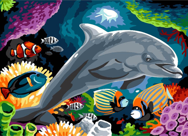 בד קנבס לרקמה עם ציור מודפס בגודל 45X60 ס״מ 929.739