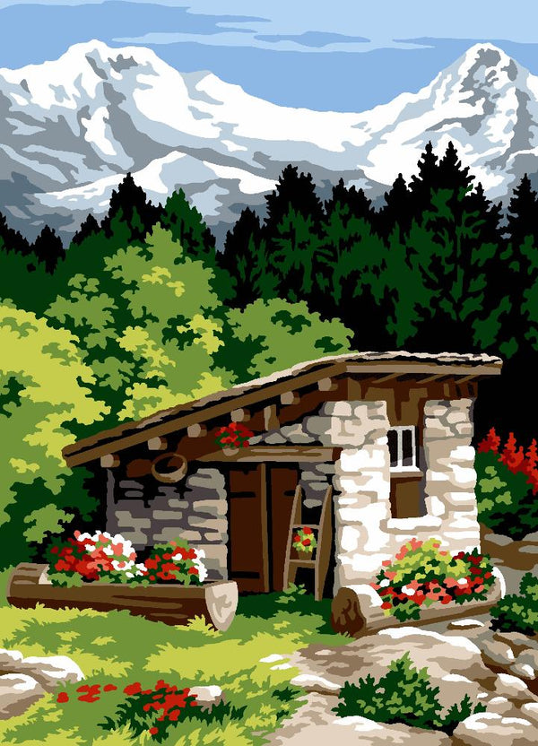 בד קנבס לרקמה עם ציור מודפס בגודל 45X60 ס״מ 929.740