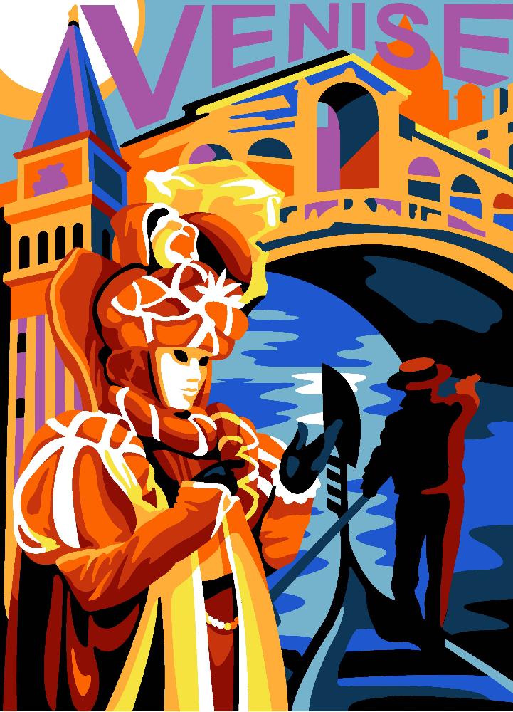 בד קנבס לרקמה עם ציור מודפס בגודל 45X60 ס״מ 929.749