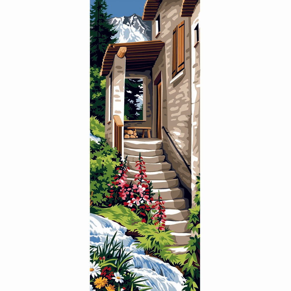 בד קנבס לרקמה עם ציור מודפס בגודל 25X60 ס״מ 950.177