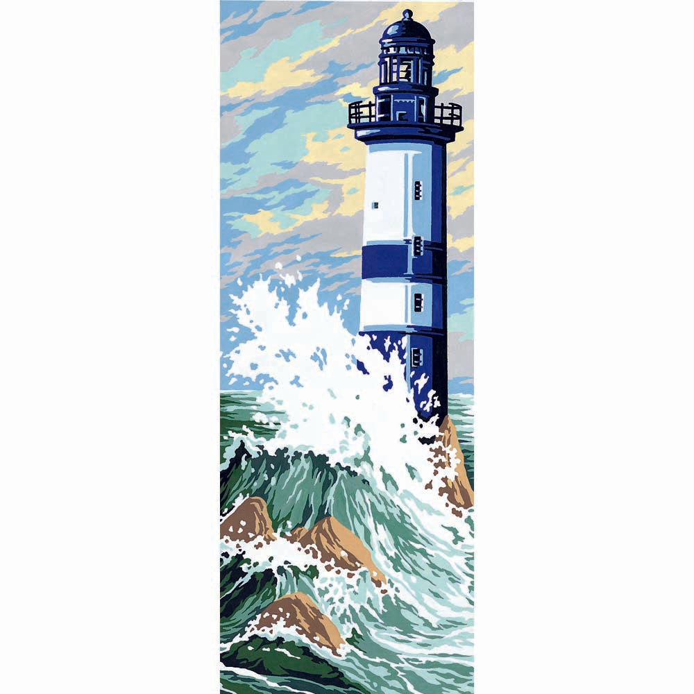 בד קנבס לרקמה עם ציור מודפס בגודל 25X60 ס״מ 950.67