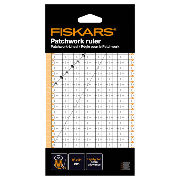 סרגל תפירת טלאים שקוף 30X15 ס״מ | Fiskars