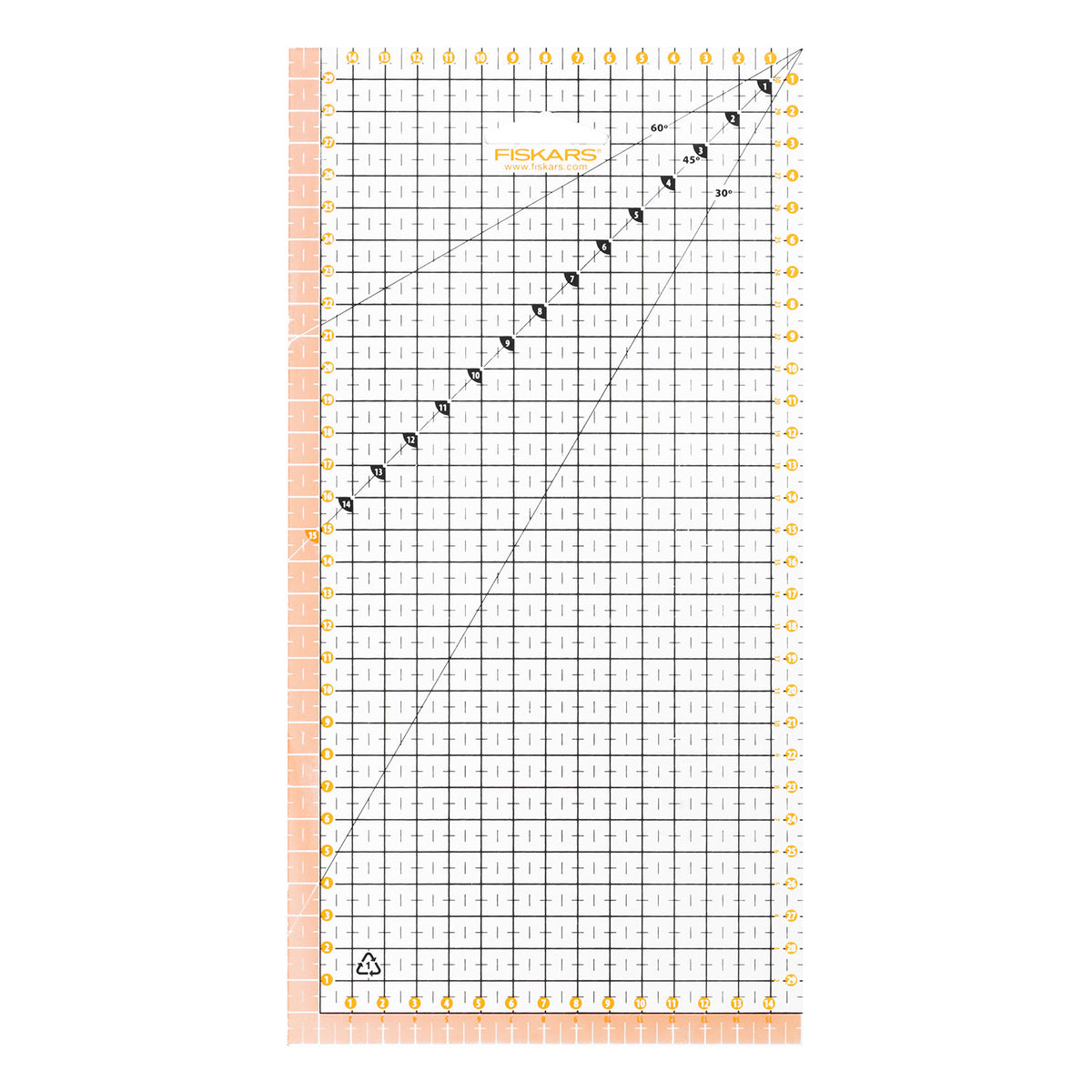 סרגל תפירת טלאים שקוף 30X15 ס״מ | Fiskars