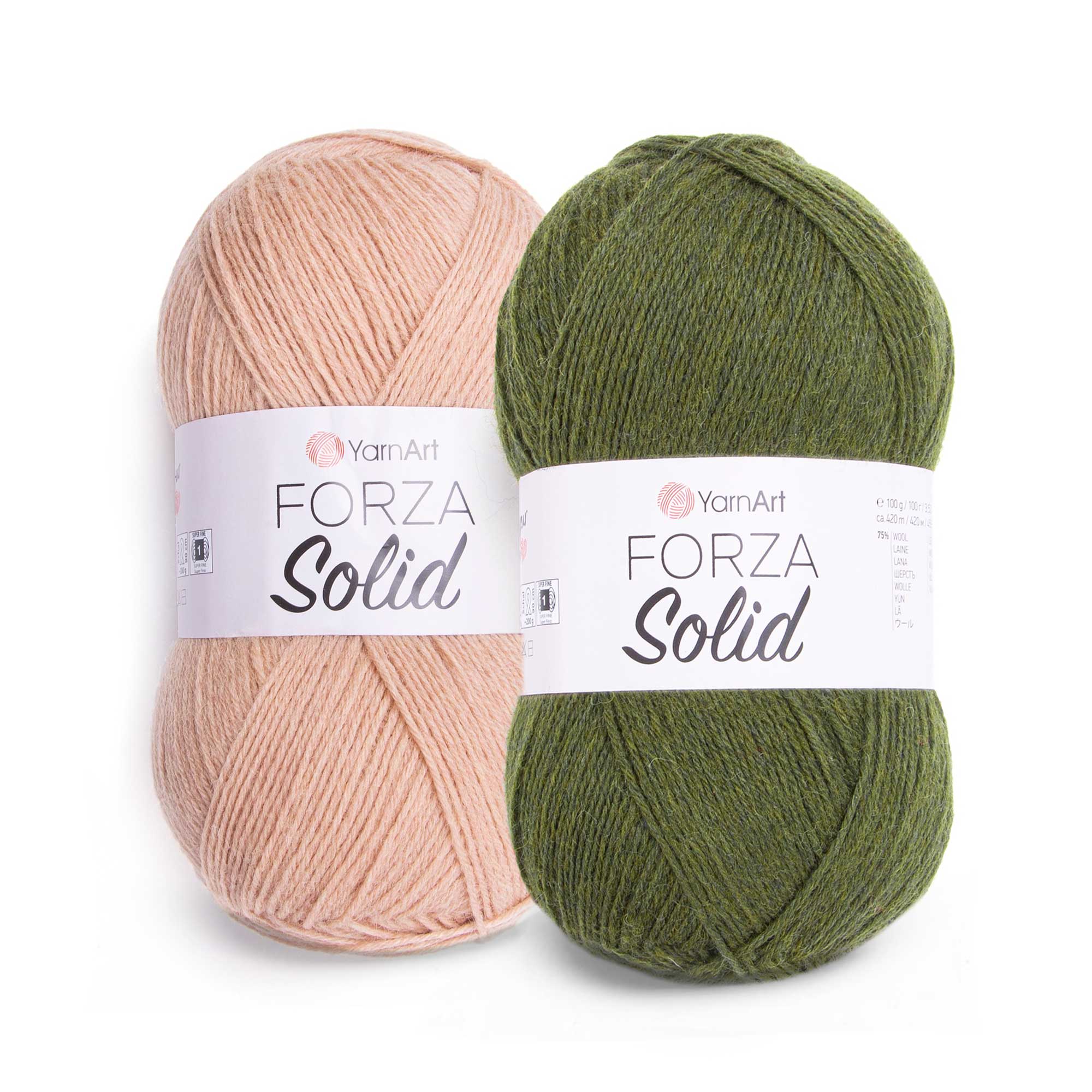 צמר דק לסריגת גרביים FORZA SOLID