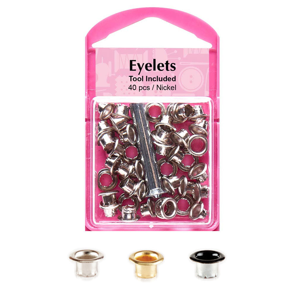 לולאות בגד 5.5 מ״מ עם מכשיר מחורר, סט 40 יח׳