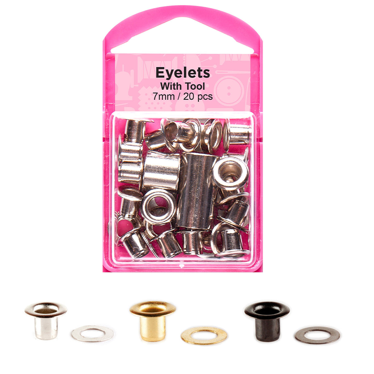 לולאות מתכת – ‎7 מ״מ,  20 יח׳