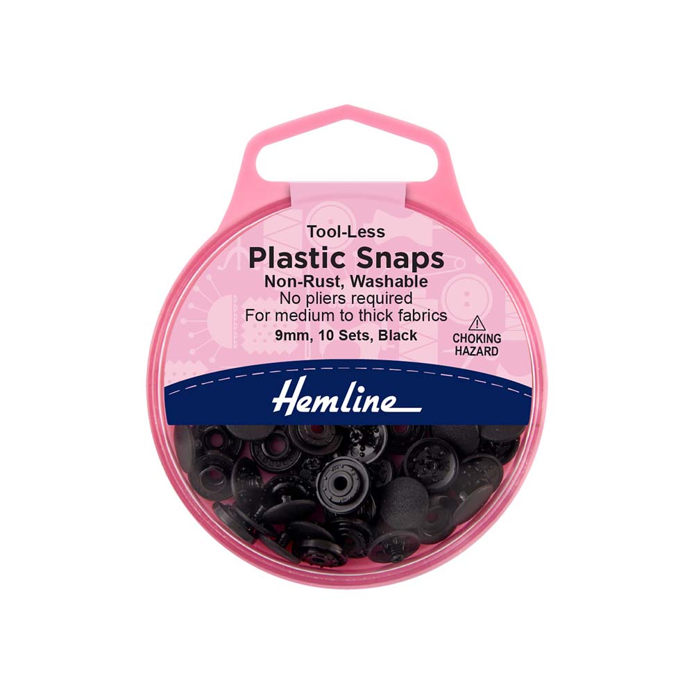 לחצניות פלסטיק 9 מ״מ התקנה ללא מכשיר, סט 10 יח׳