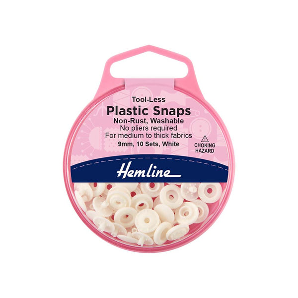 לחצניות פלסטיק 9 מ״מ התקנה ללא מכשיר, סט 10 יח׳