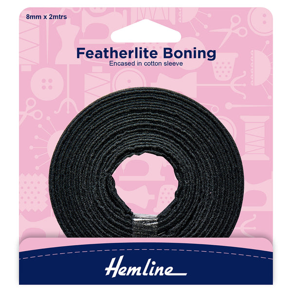 סרט מחוך (Boning) מצופה כותנה 8-12 מ״מ – 2 מטר Hemline