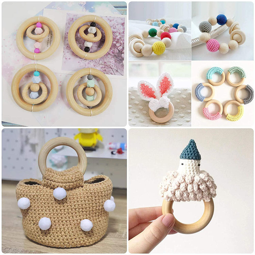 זוג טבעות עץ 7 ס״מ