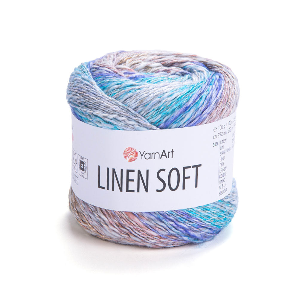 חוט סריגה Linen Soft – תערובת פשתן, ויסקוזה וכותנה | 100 גרם
