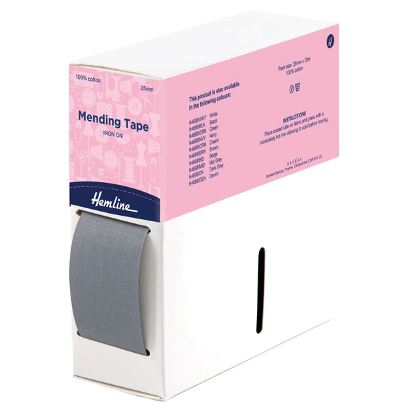 סרט תיקון נדבק בגיהוץ רוחב 35 מ״מ, כותנה