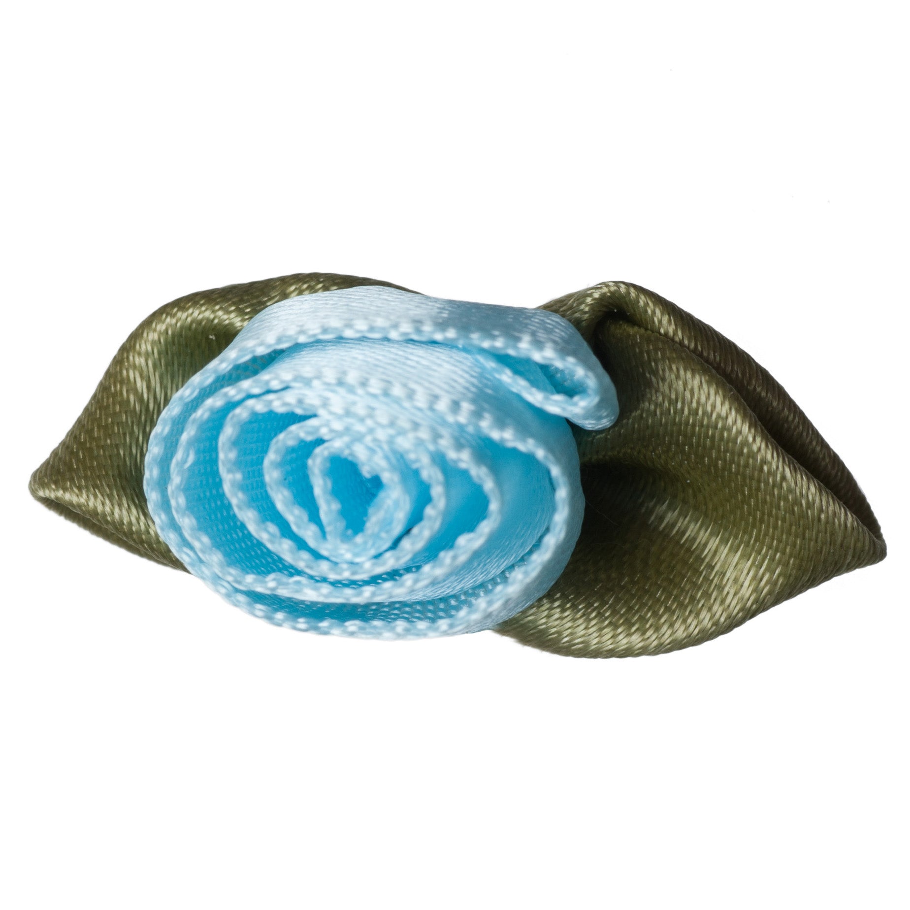 ורד עם עלים ירוקים לקישוט, גודל 28 מ״מ