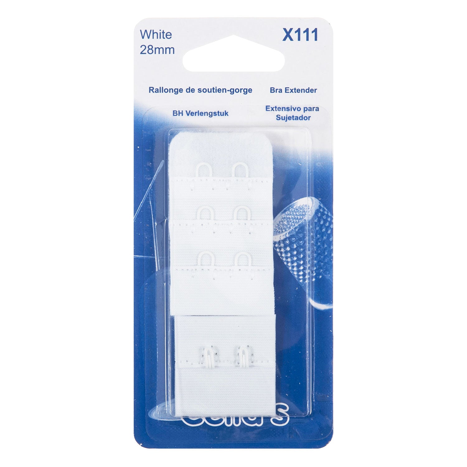 מאריך חזייה – 2 קרסים, לבן