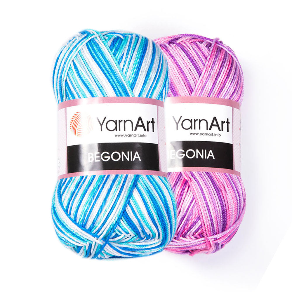חוטי כותנה לסריגת יד BEGONIA MELANGE