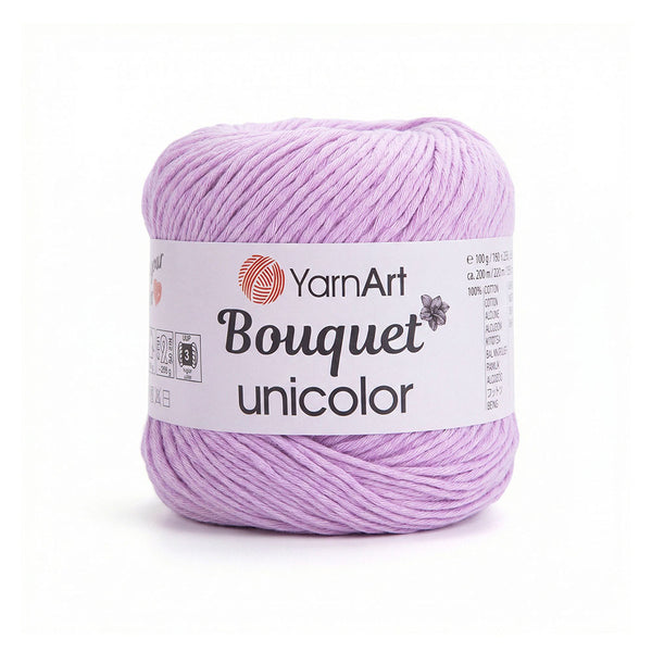 חוטי כותנה לסריגת יד BOUQUET UNICOLOR 100g/200m