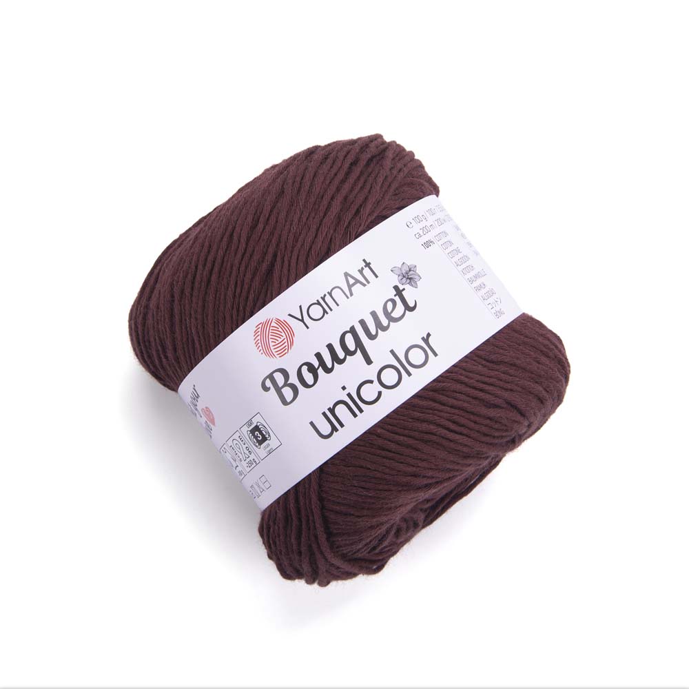 חוטי כותנה לסריגת יד BOUQUET UNICOLOR 100g/200m