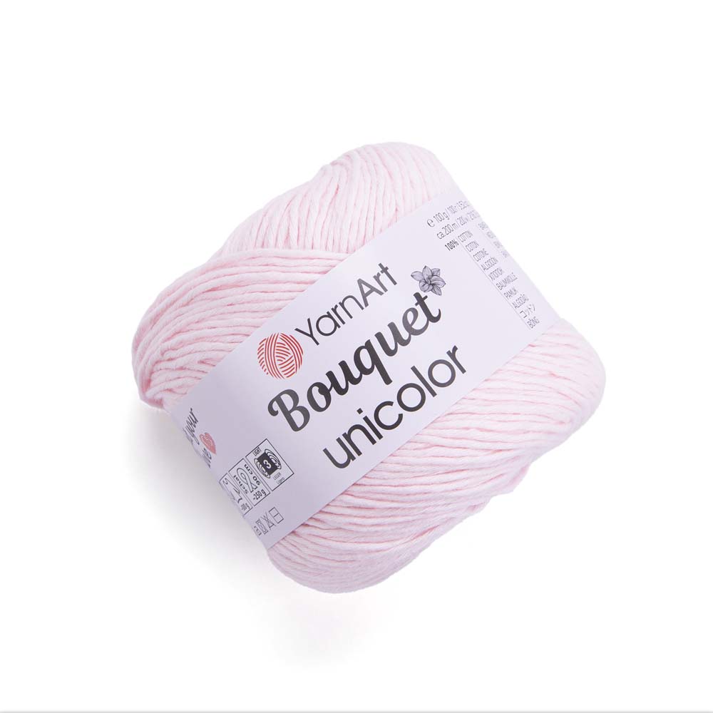 חוטי כותנה לסריגת יד BOUQUET UNICOLOR 100g/200m