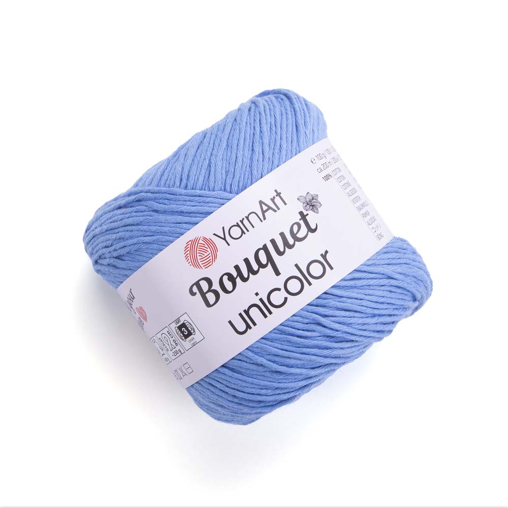 חוטי כותנה לסריגת יד BOUQUET UNICOLOR 100g/200m