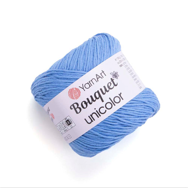 חוטי כותנה לסריגת יד BOUQUET UNICOLOR 100g/200m