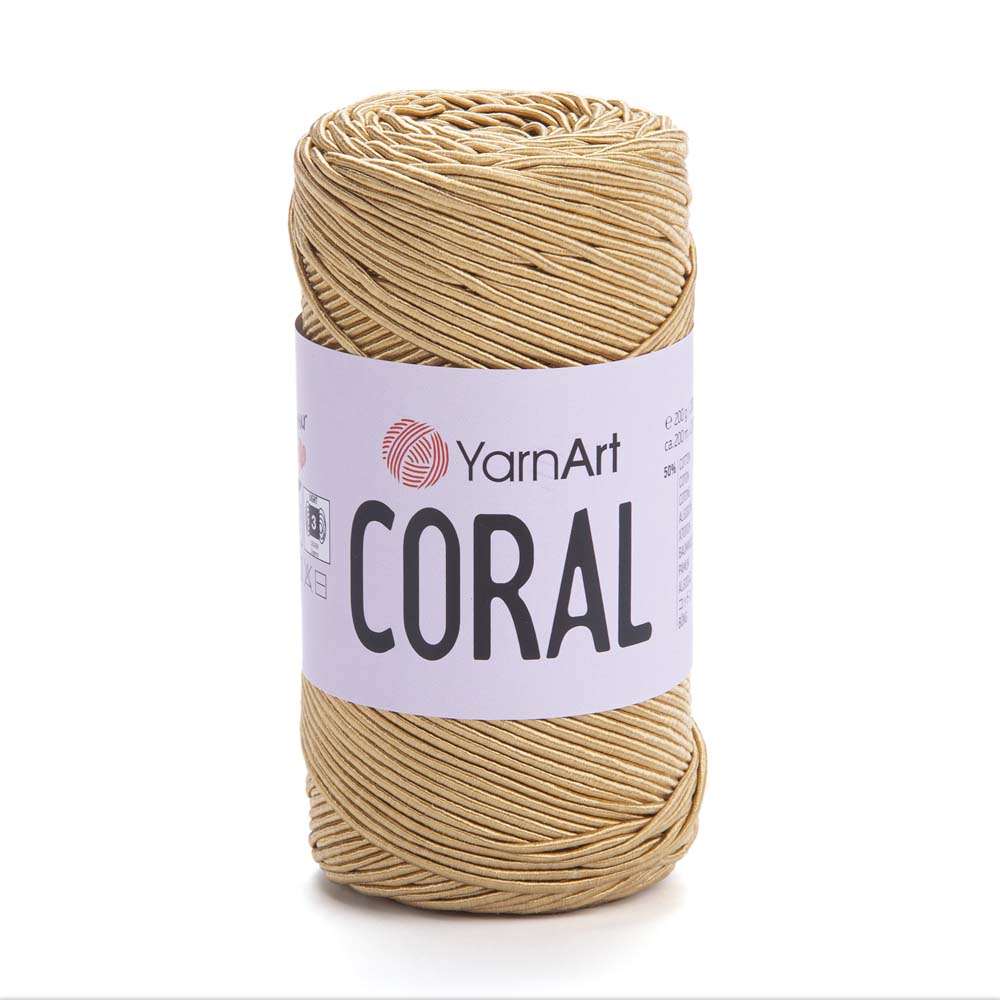 חוטי כותנה לסריגת תיקים  CORAL 200g