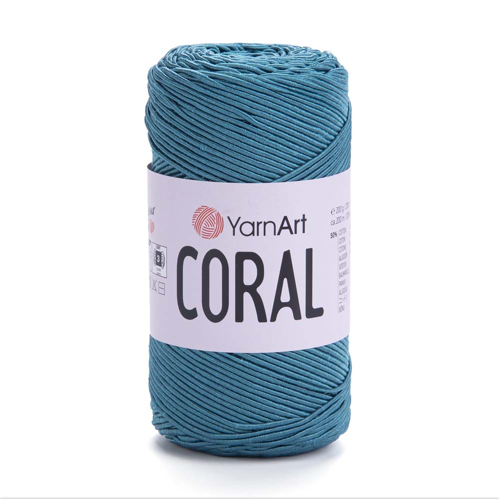 חוטי כותנה לסריגת תיקים  CORAL 200g