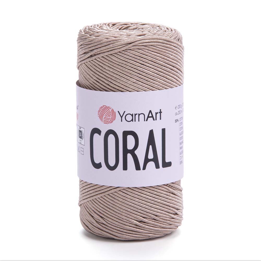 חוטי כותנה לסריגת תיקים  CORAL 200g