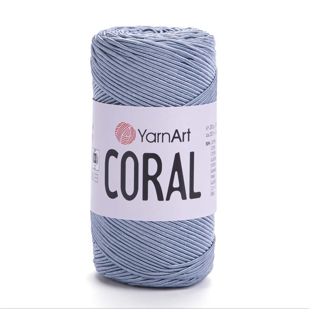 חוטי כותנה לסריגת תיקים  CORAL 200g