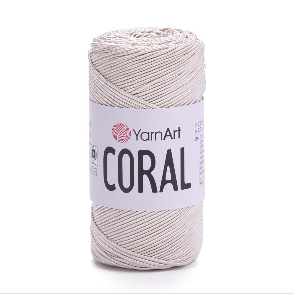 חוטי כותנה לסריגת תיקים  CORAL 200g