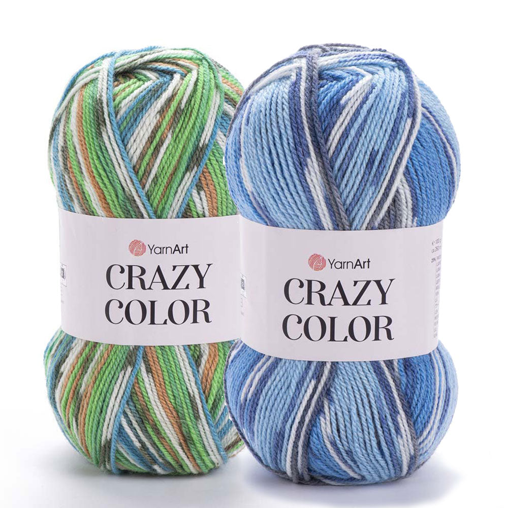 צמר חכם ג׳קארד בעובי בינוני CRAZY COLOR