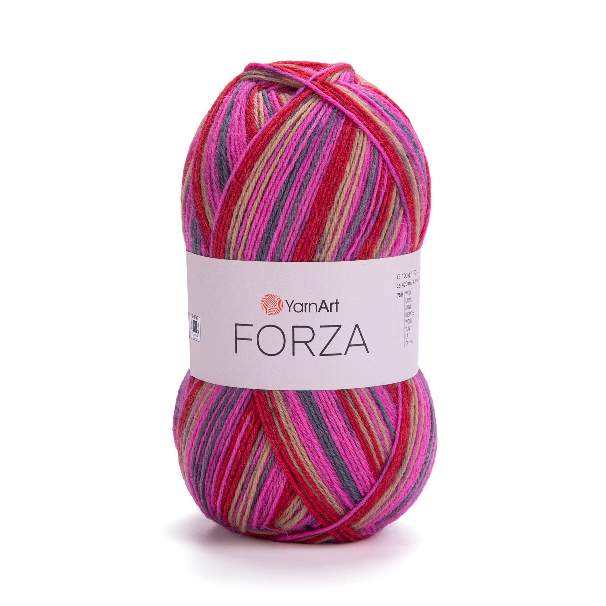 צמר צבעוני דק לסריגת גרביים FORZA