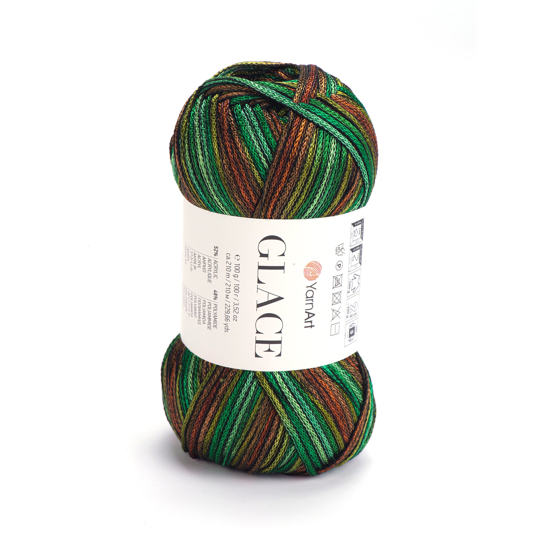 Glace חוט סריגה מבריק רך ועמיד לבגדים ואביזרים 100g/210m