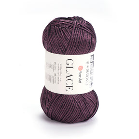 Glace חוט סריגה מבריק רך ועמיד לבגדים ואביזרים 100g/210m
