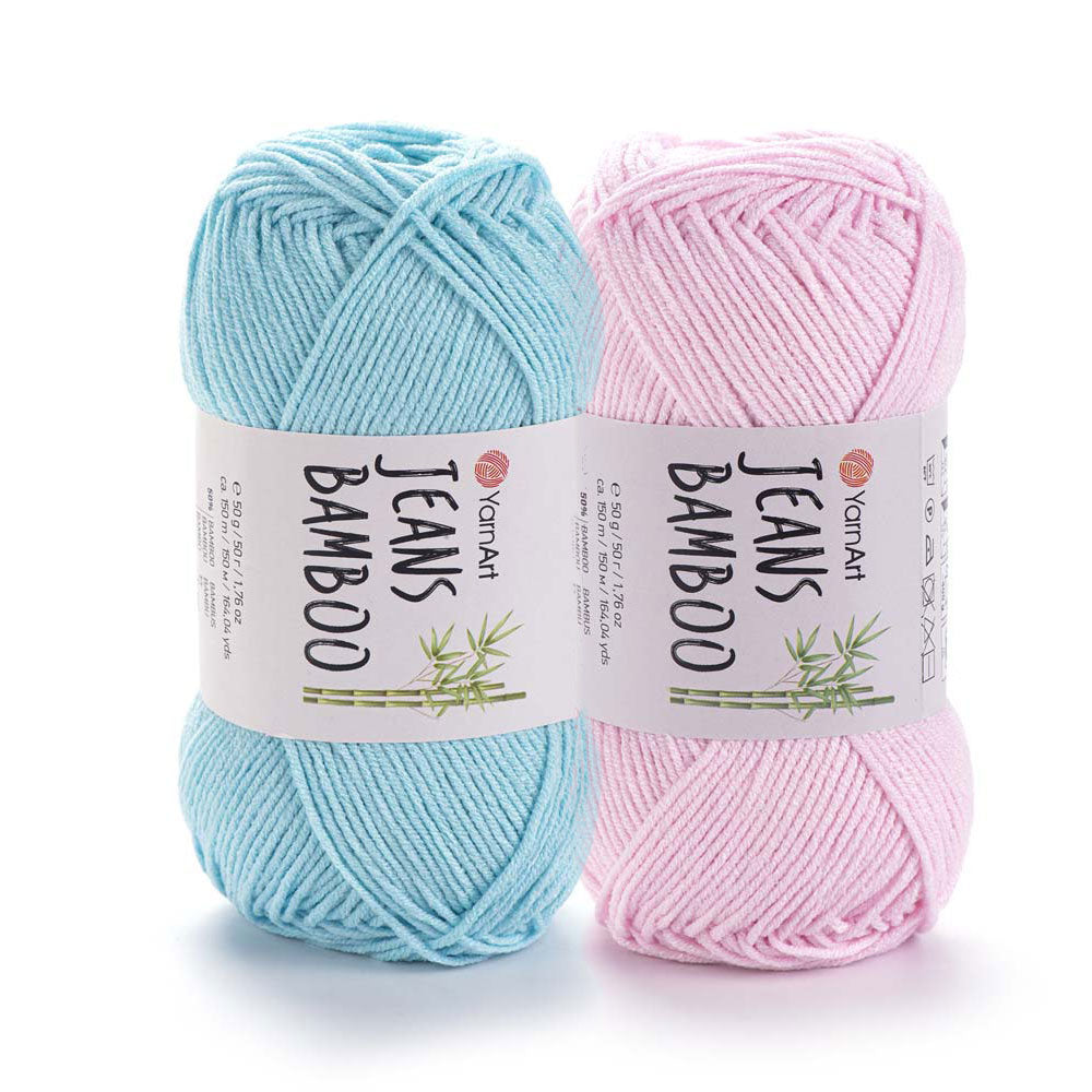 חוטי במבוק לסריגת יד JEANS BAMBOO 50g/150m
