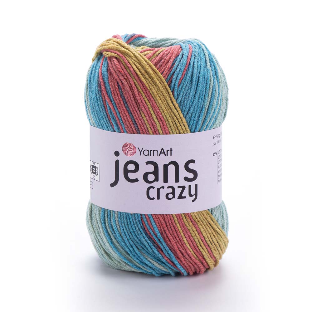 ג׳ינס קראזי חוטי כותנה צבעוניים JEANS Crazy 50g/160m