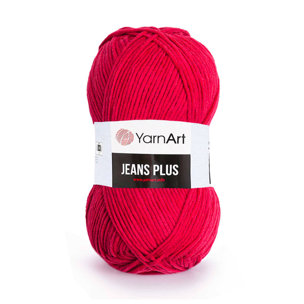 חוטי כותנה לסריגת תיקים, בובות ושמכות JEANS PLUS 100g/160m