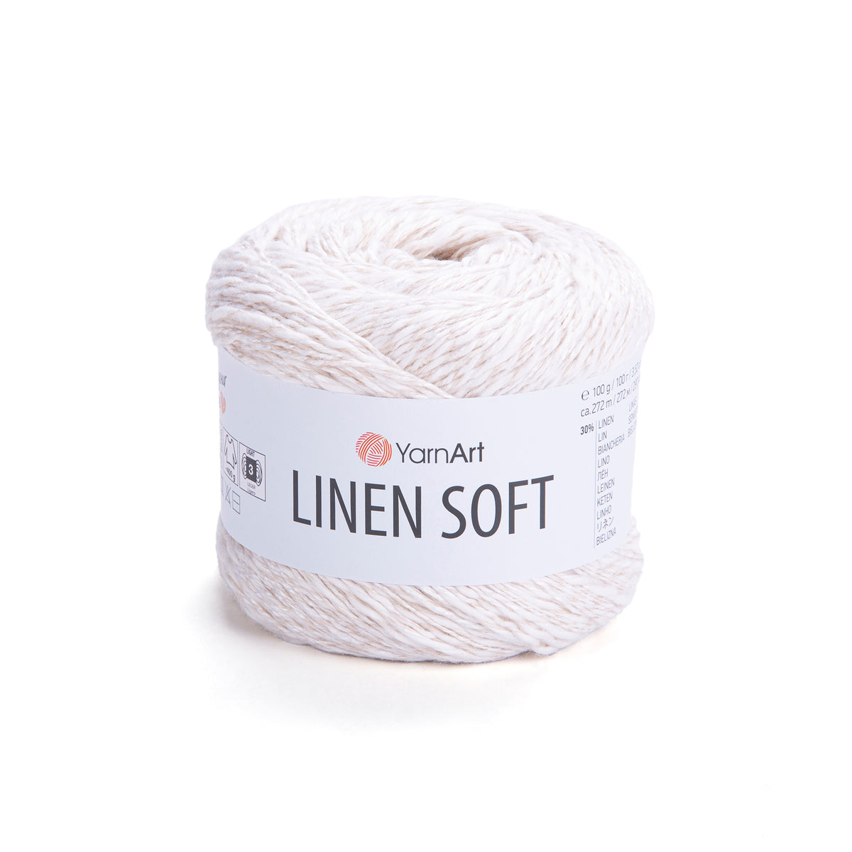 חוט סריגה Linen Soft – תערובת פשתן, ויסקוזה וכותנה | 100 גרם