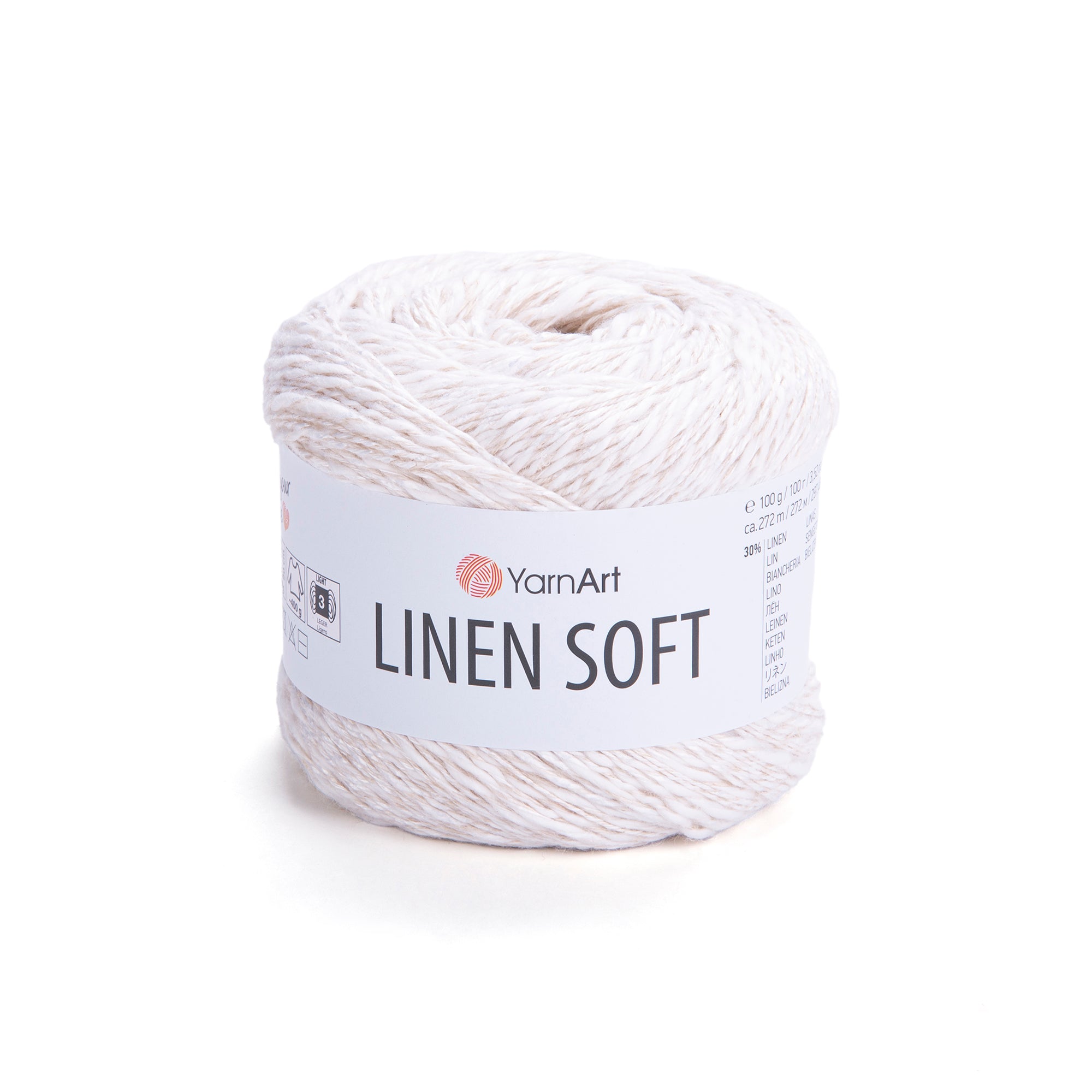 חוט סריגה Linen Soft – תערובת פשתן, ויסקוזה וכותנה | 100 גרם