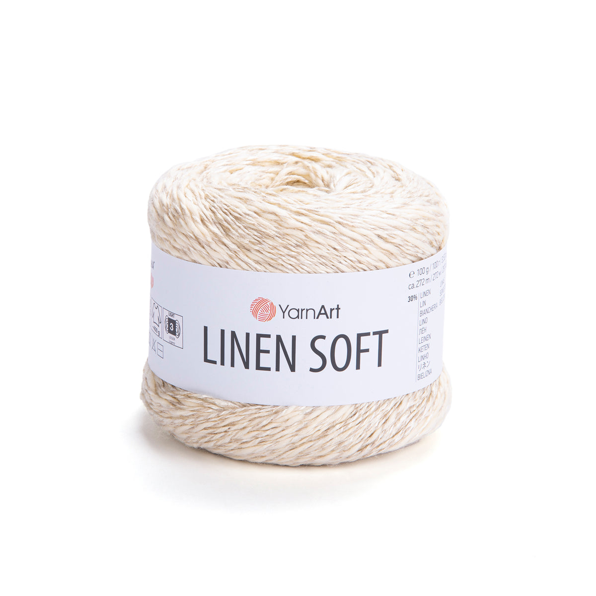 חוט סריגה Linen Soft – תערובת פשתן, ויסקוזה וכותנה | 100 גרם