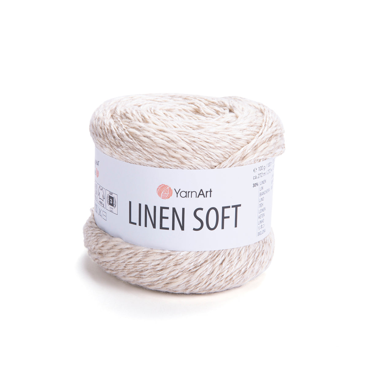 חוט סריגה Linen Soft – תערובת פשתן, ויסקוזה וכותנה | 100 גרם