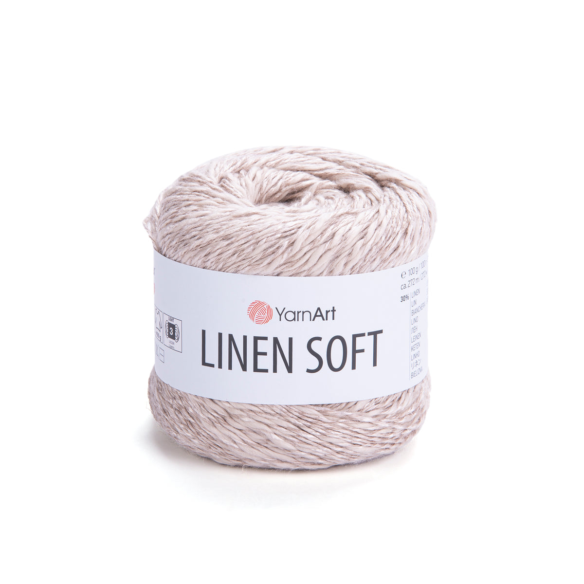 חוט סריגה Linen Soft – תערובת פשתן, ויסקוזה וכותנה | 100 גרם