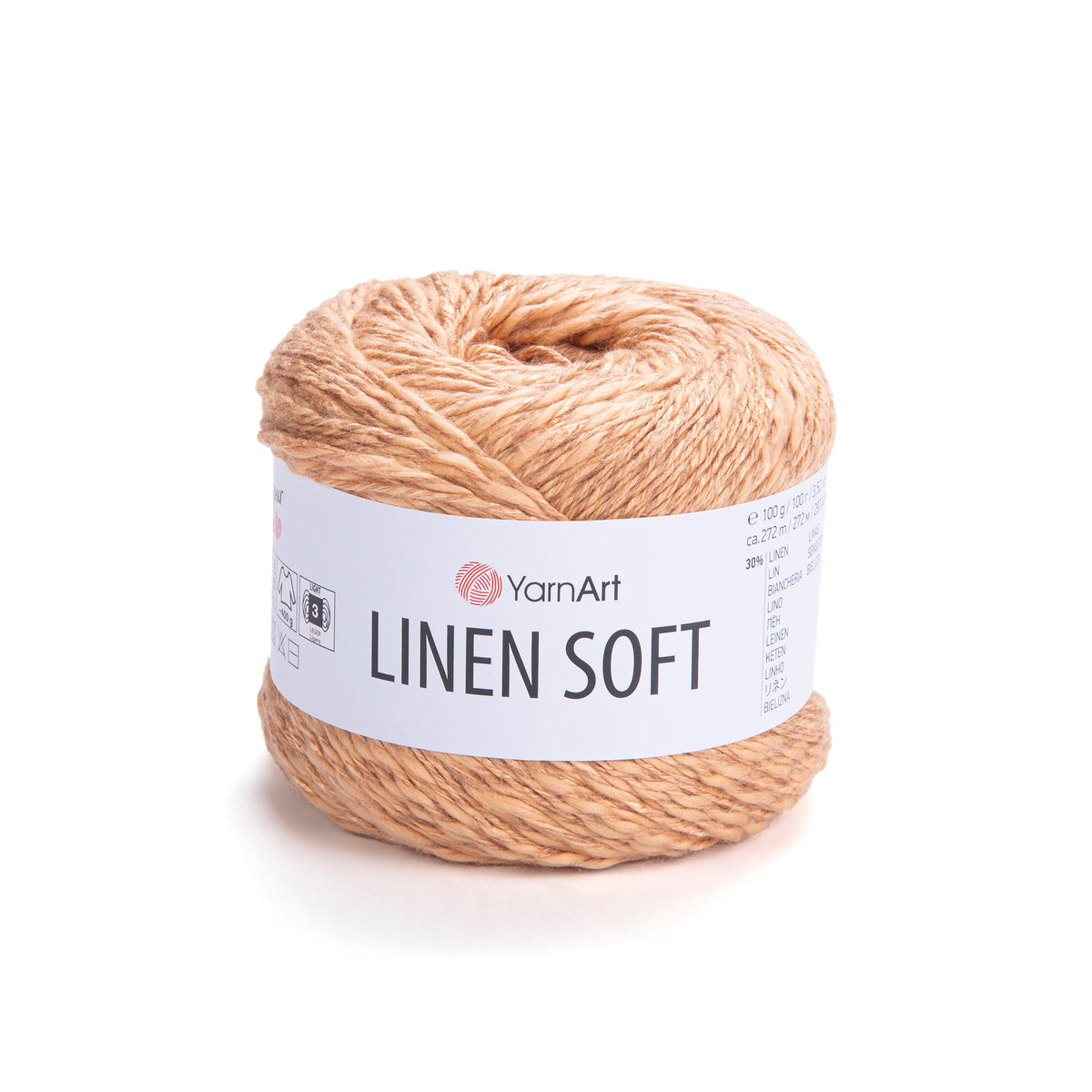 חוט סריגה Linen Soft – תערובת פשתן, ויסקוזה וכותנה | 100 גרם