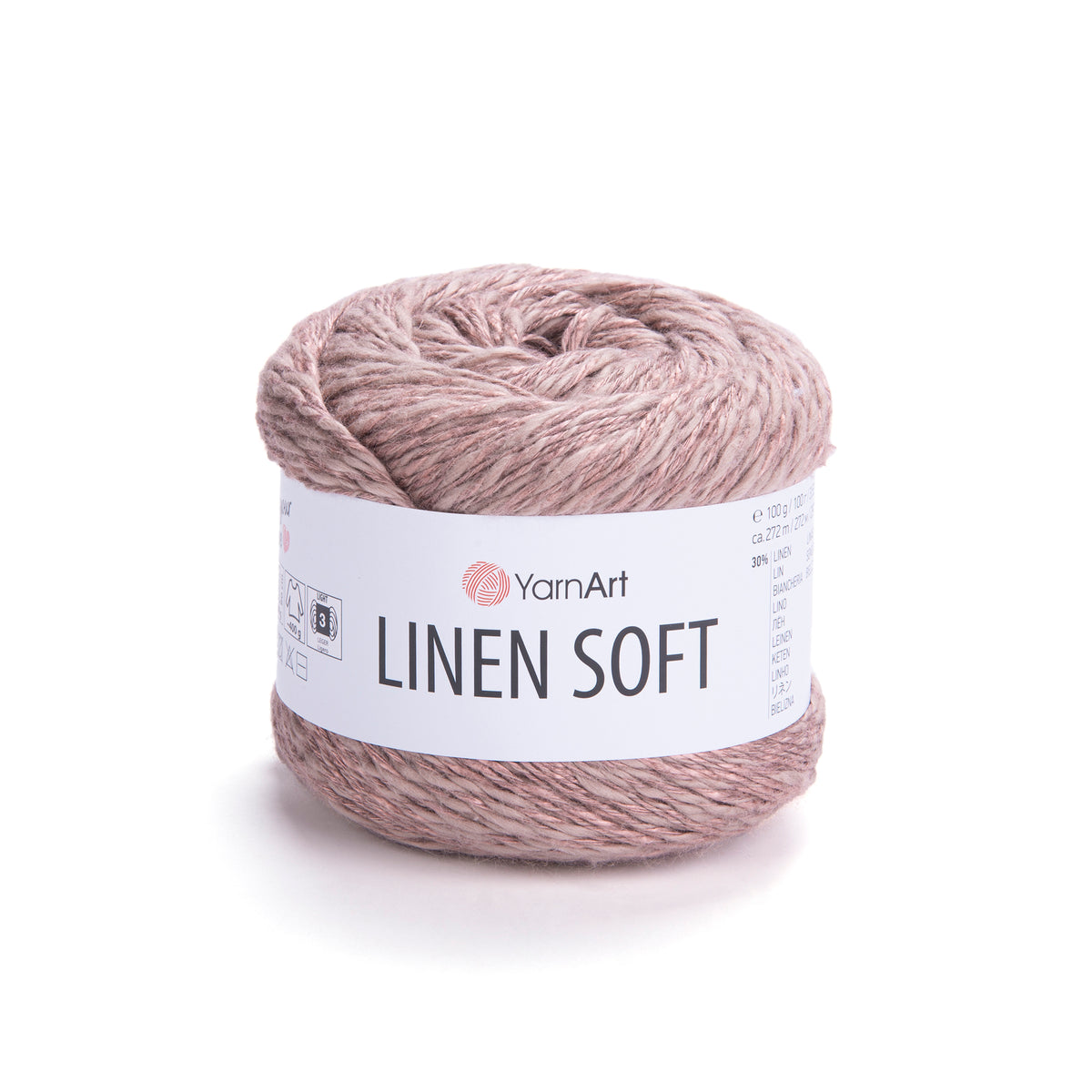 חוט סריגה Linen Soft – תערובת פשתן, ויסקוזה וכותנה | 100 גרם