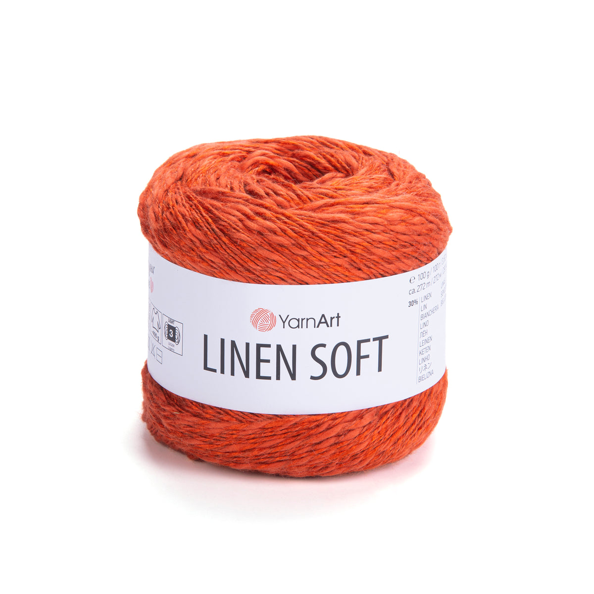 חוט סריגה Linen Soft – תערובת פשתן, ויסקוזה וכותנה | 100 גרם